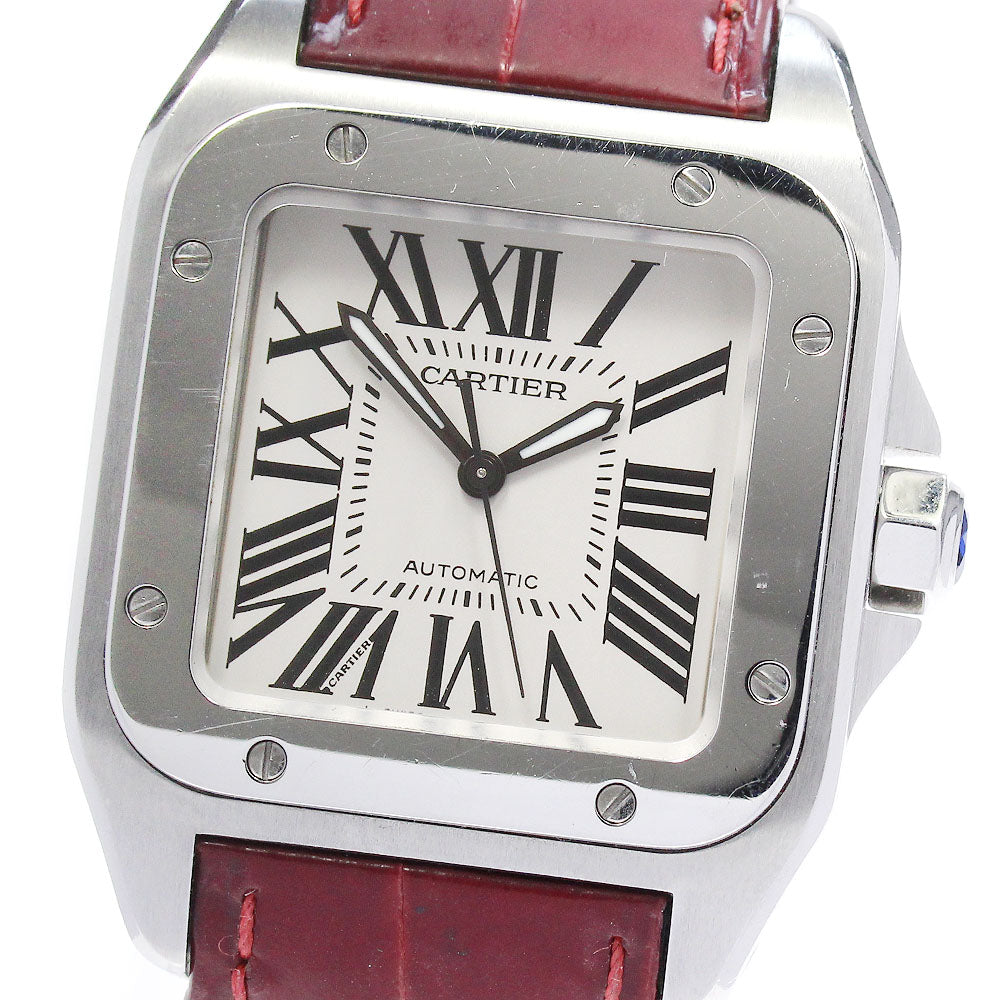 CARTIER Santos 100 MM W20126X8 Silver Dial Automatic Boy's Watch_840435