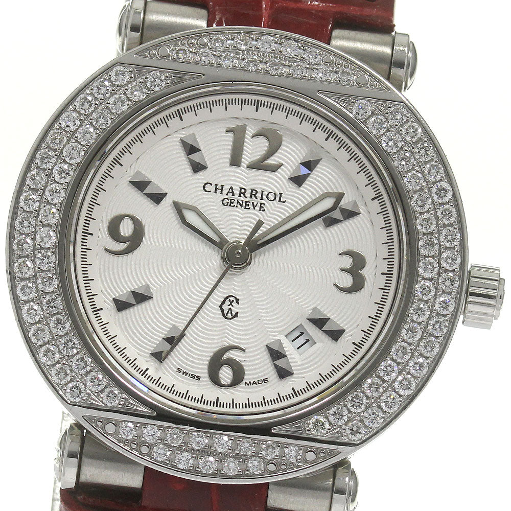 CHARRIOL Columbus CCR30.1N Date diamond white Dial Quartz Ladies Watch_840464