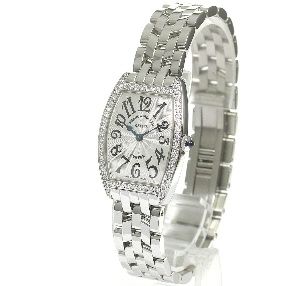 FRANCK MULLER Tonneau Curvex 1752QZDP Diamond Bezel Quartz Ladies_840479