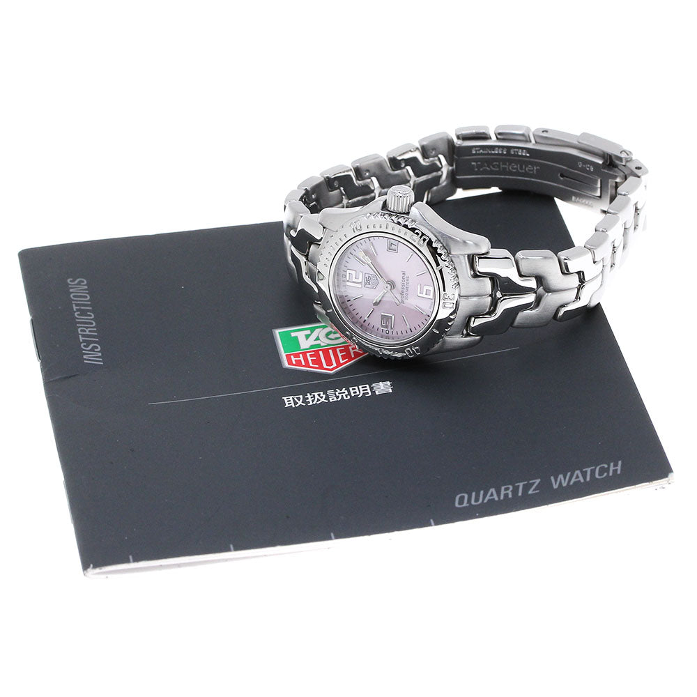 TAG HEUER Link WT141F Date Pink shell Dial Quartz Ladies Watch_840538