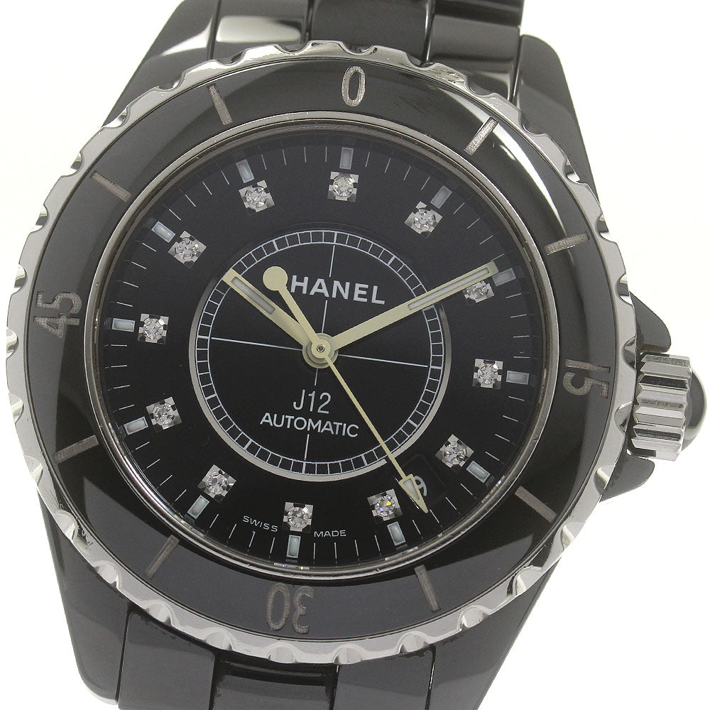 CHANEL J12 H1626 Black ceramic 38mm 12P diamond black Dial AT Men's Watch_840635