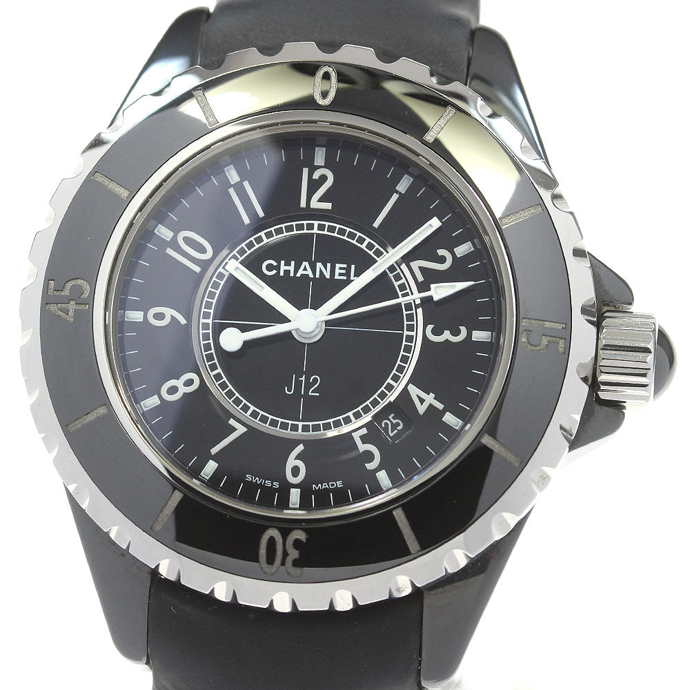CHANEL J12 H0680 Black ceramic date black Dial Quartz Ladies Watch_840642