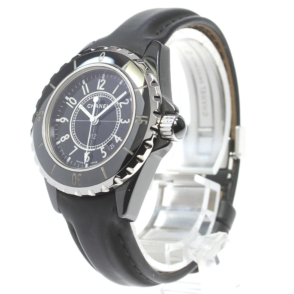 CHANEL J12 H0680 Black ceramic date black Dial Quartz Ladies Watch_840642