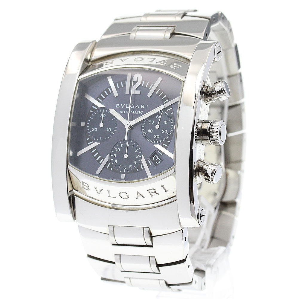 BVLGARI Assioma AA48SCH Chronograph Date black Dial Automatic Men's Watch_840665
