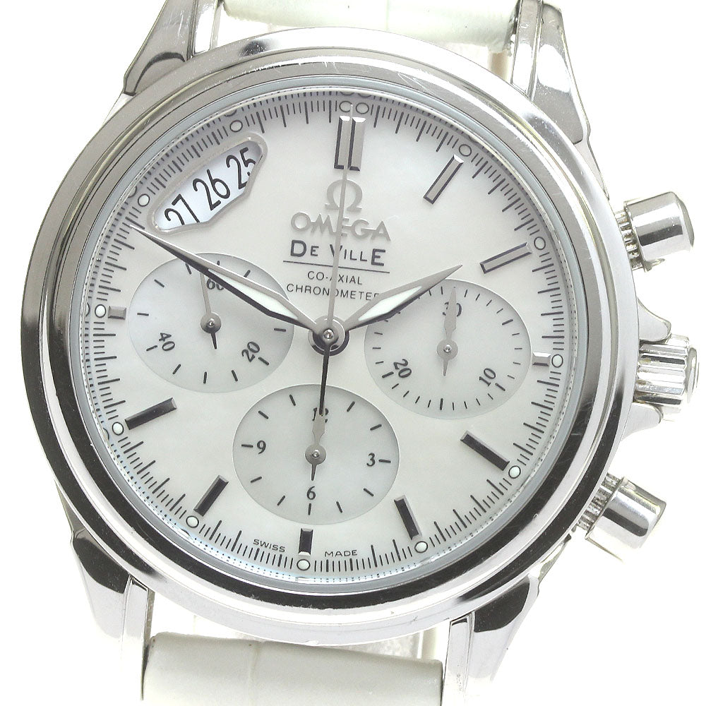 OMEGA De Ville Coaxial 4878.70.36 Chronograph White shell Dial Automatic Ladies Watch_840720