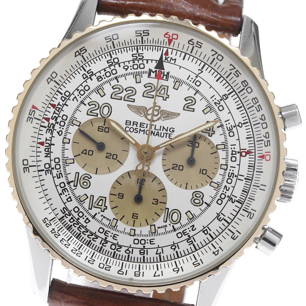 BREITLING Navitimer Cosmonaute D12023 Silver / Gold Dial Hand Winding Men's Watch_840778