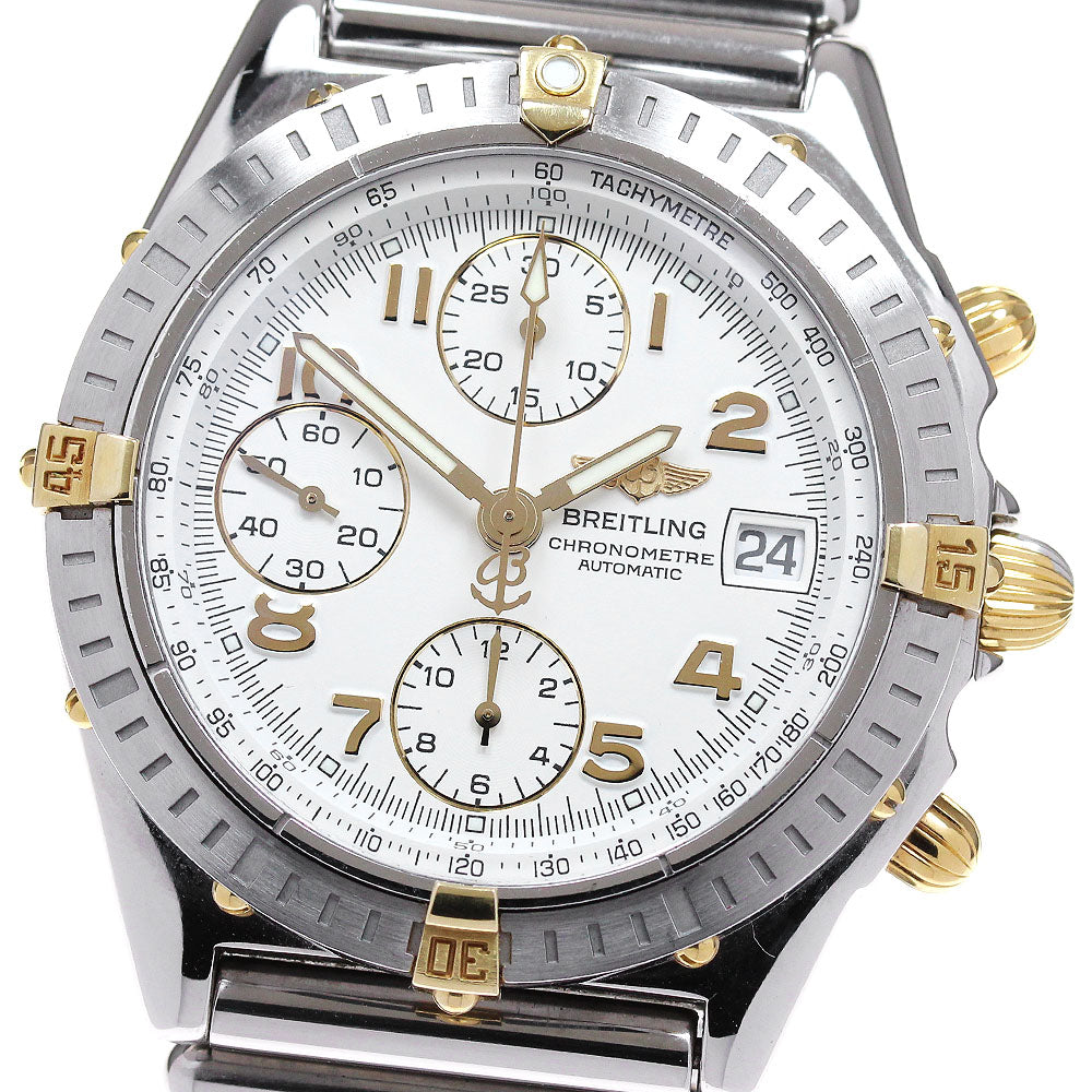 BREITLING Chronomat Bikoro B13352 Chronograph White Dial Automatic Men's_840779