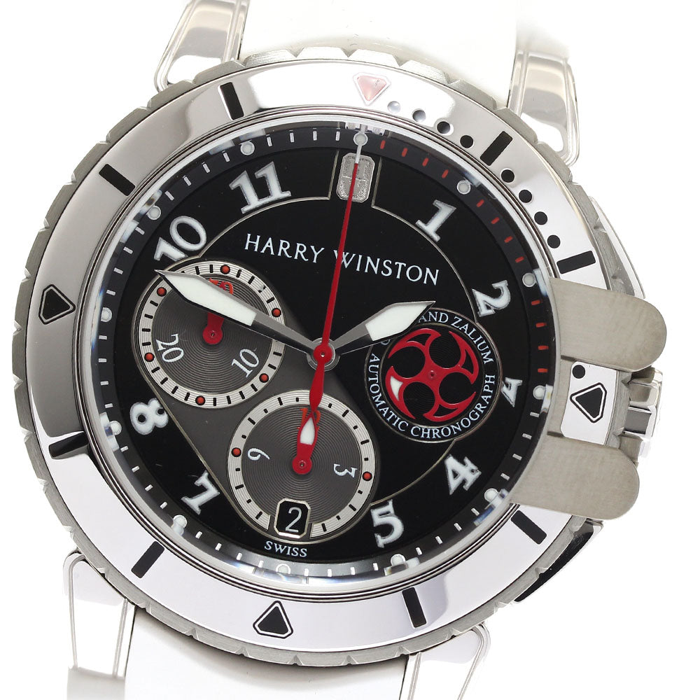 HARRY WINSTON Ocean diver OCEACH44WZ001 K18WG Date Automatic Men's Watch_840808