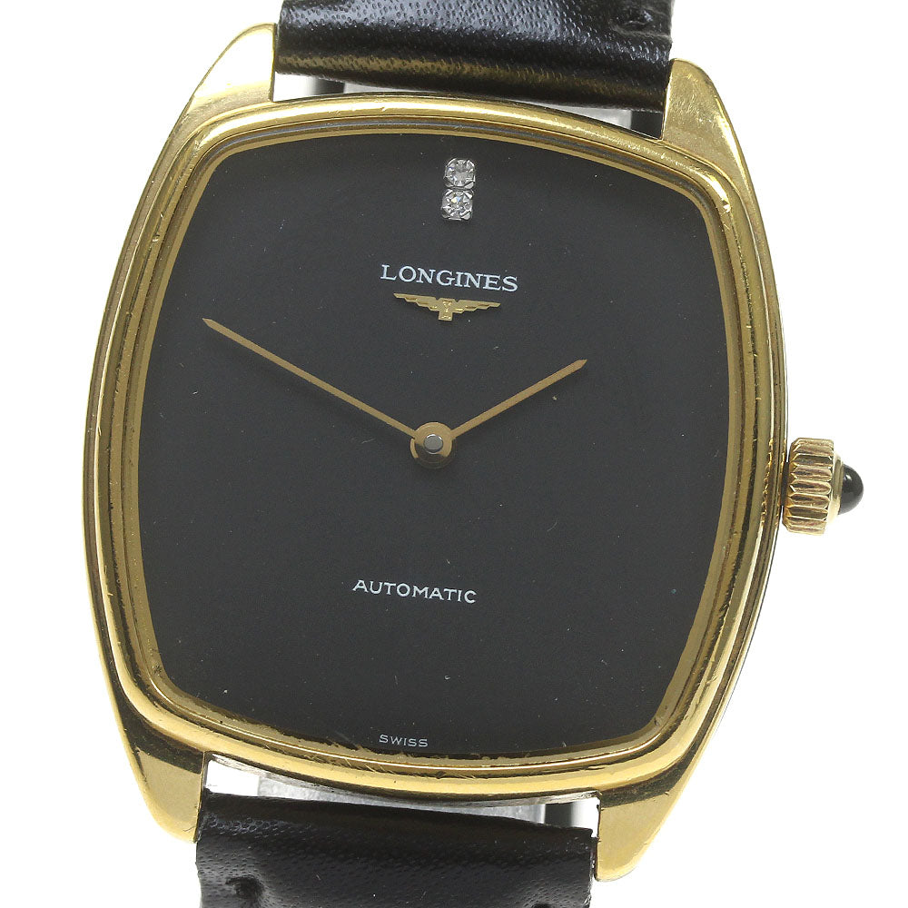 LONGINES 2P Diamond cal.L645.1 black Dial Automatic Men's Watch_840810