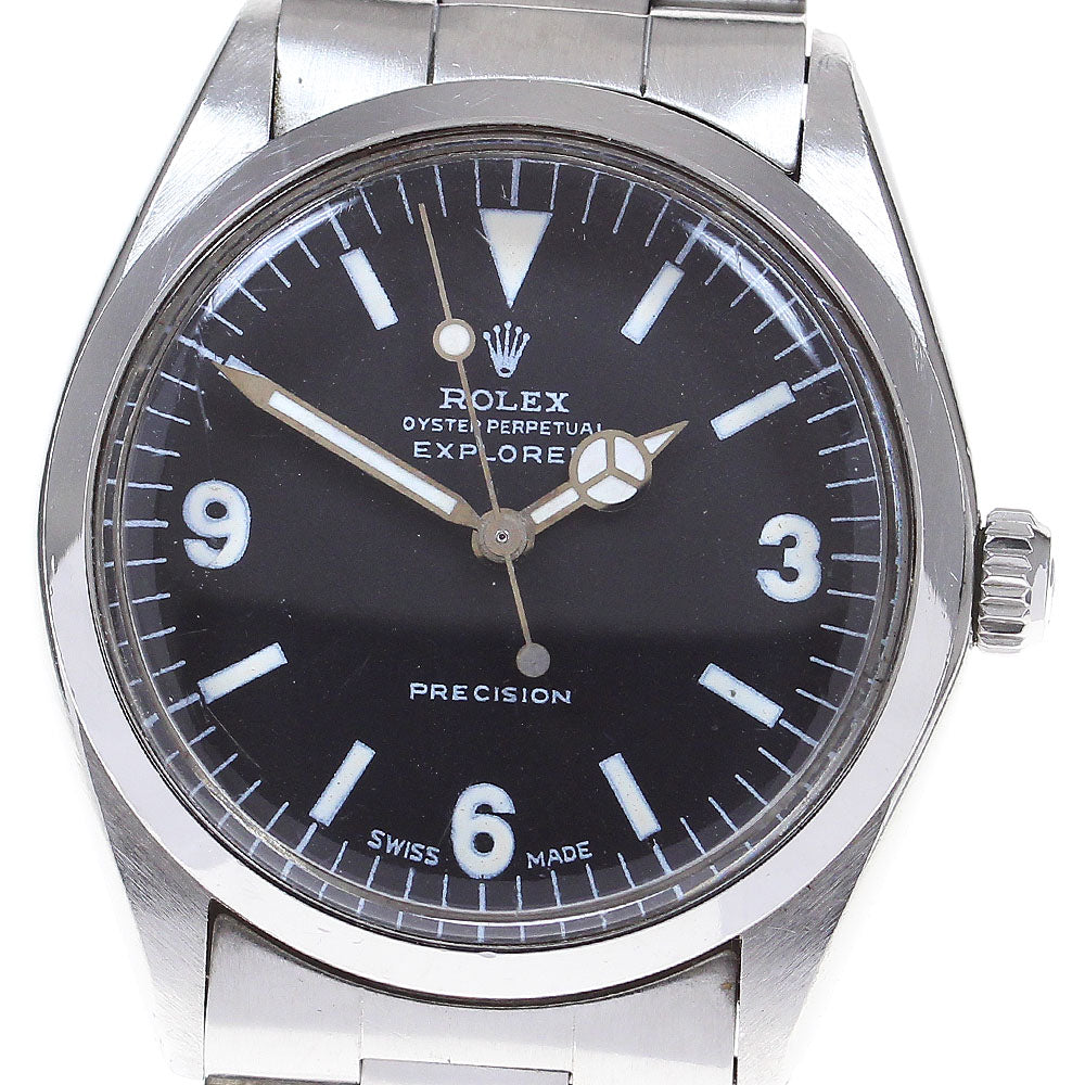 ROLEX 5500 Redial cal.1570 black Dial Automatic Men's Watch_840813