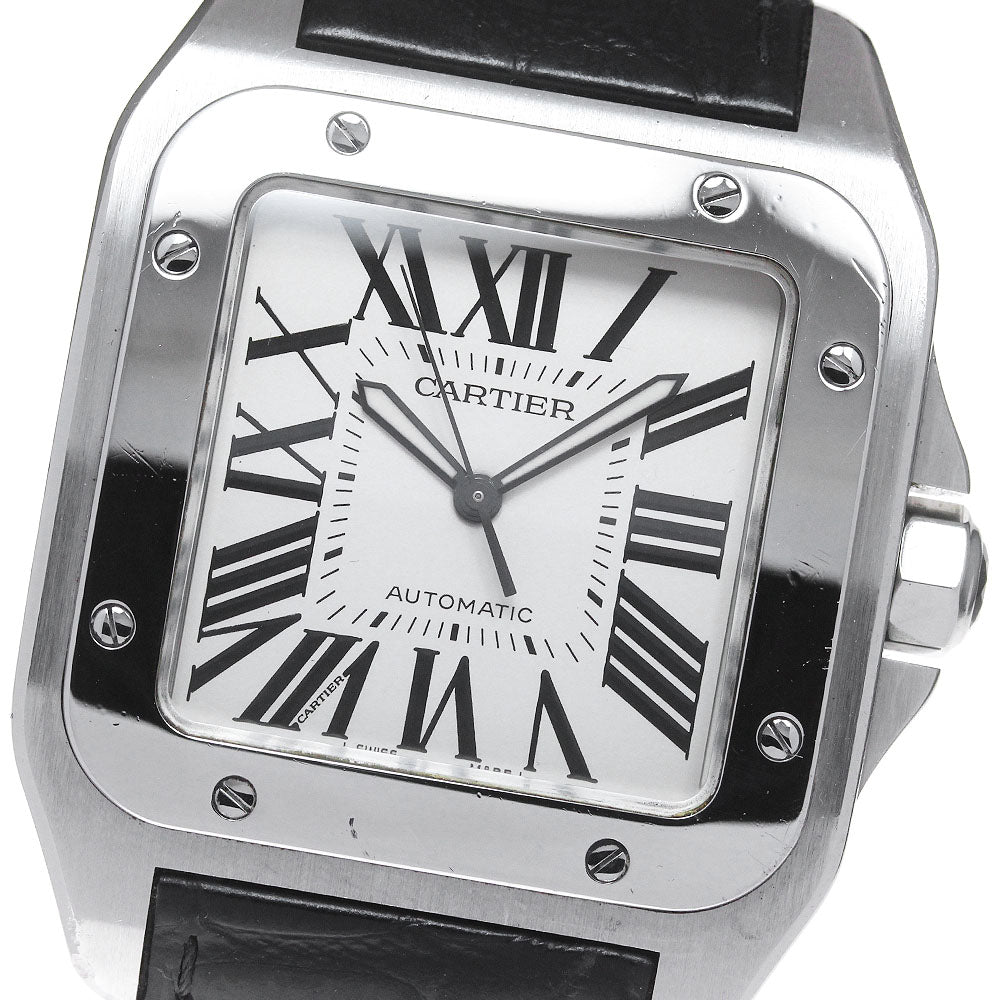 CARTIER Santos 100 Silver Dial Automatic Boy's Watch_840827
