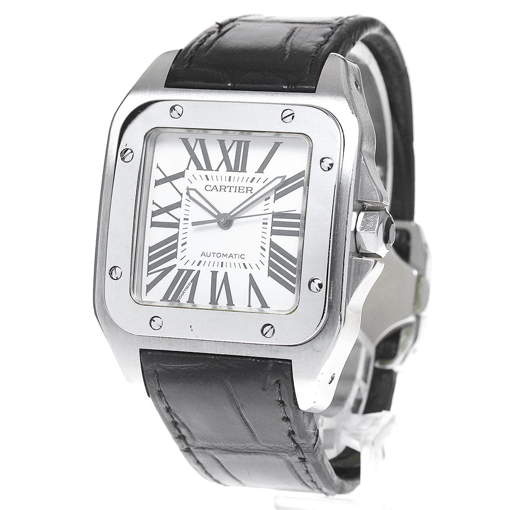 CARTIER Santos 100 Silver Dial Automatic Boy's Watch_840827