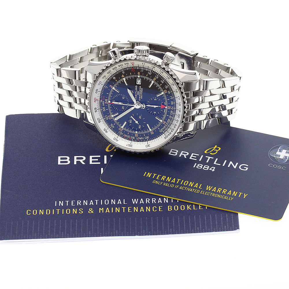 BREITLING Navitimer World A24322 Chronograph GMT black Dial AT Men's_840832