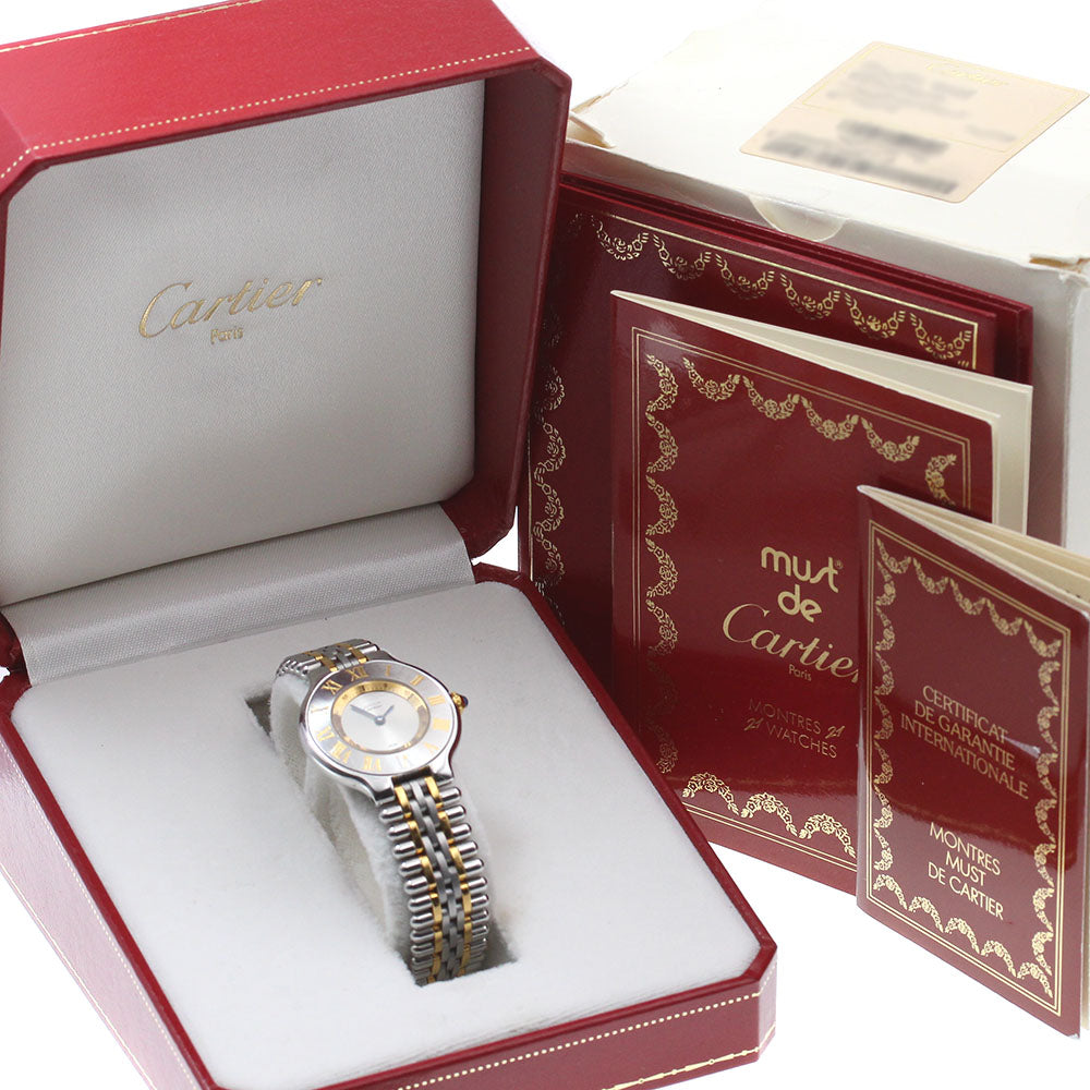 CARTIER Must21 W10073F4 Silver Dial Quartz Ladies Watch_840858