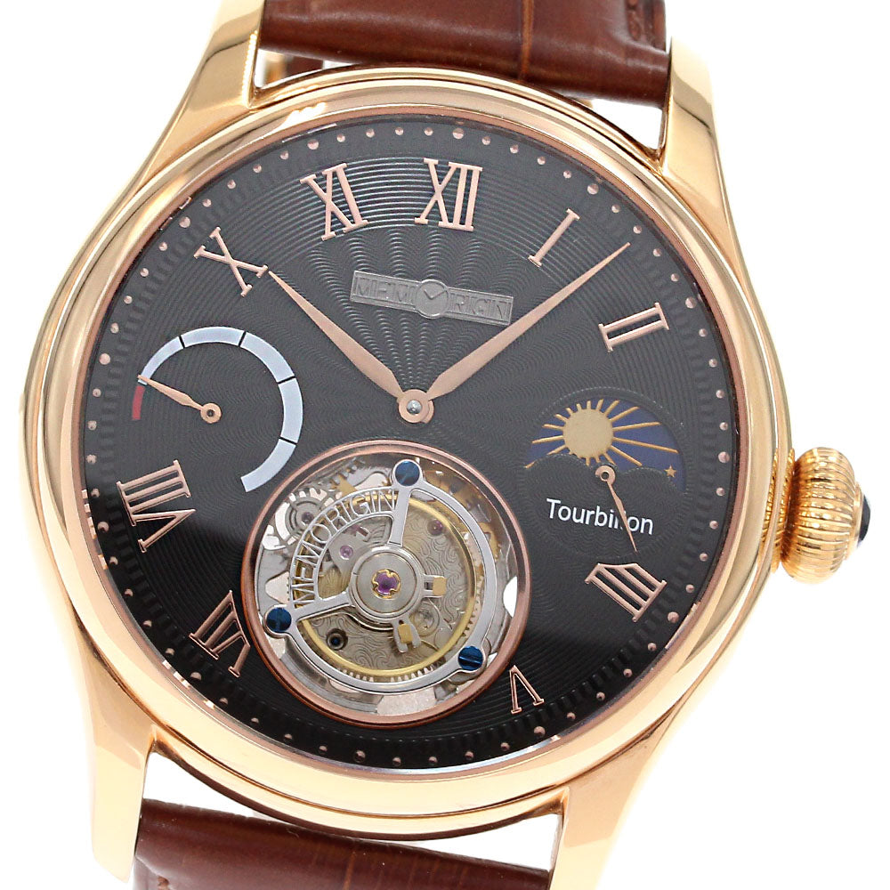 MEMORIGIN Navigator MO1001G Tourbillon Black Dial Hand Winding Men's _840889
