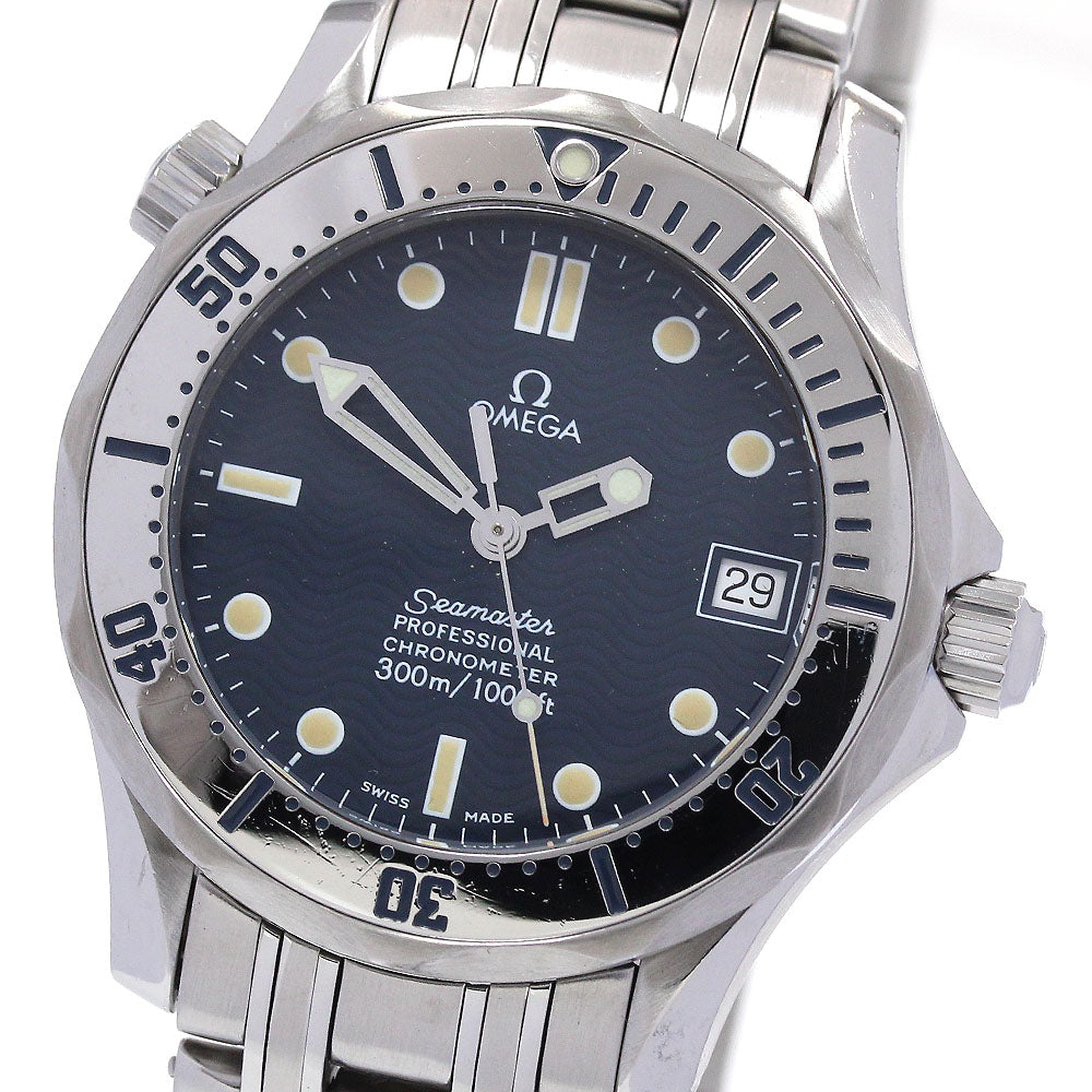 OMEGA Seamaster300 2552.80 Date Navy Dial Automatic Boy's Watch_841309