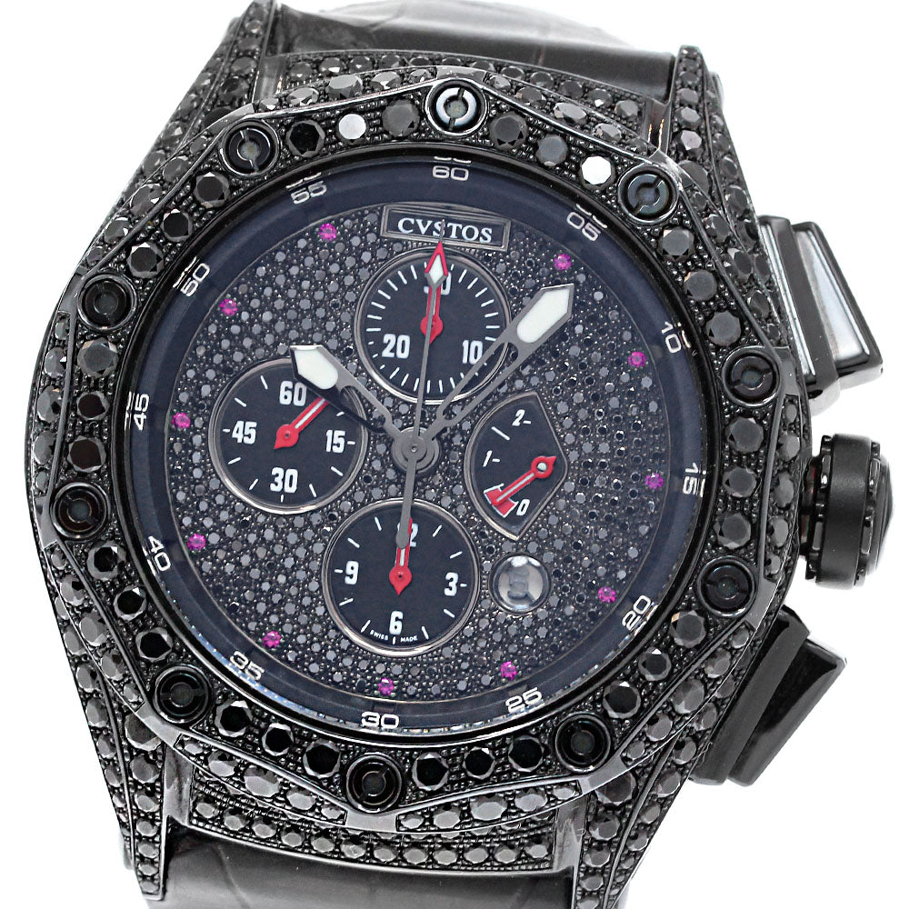 CVSTOS Challenge CVR50-CHR-BDCBD Chronograph Black Diamond AT Men's_841397