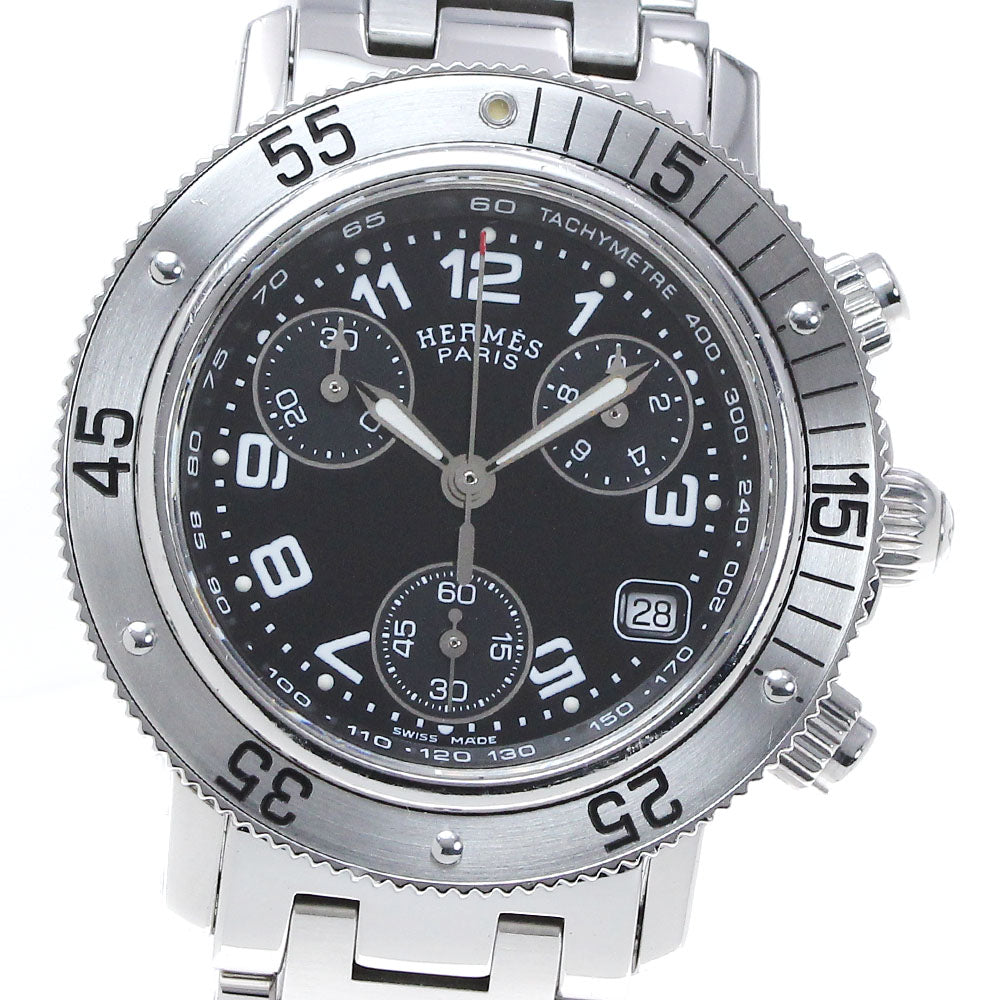 HERMES Clipper diver CL2.310 Chronograph black Dial Quartz Ladies Watch_841472