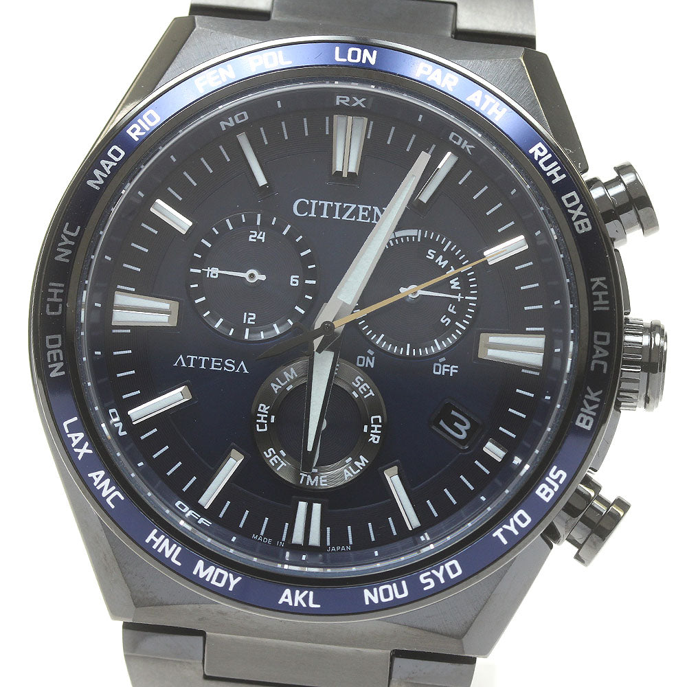 CITIZEN ATESA Black Titanium  CB5967-66L  Solar Powered Radio Men's Watch_841515