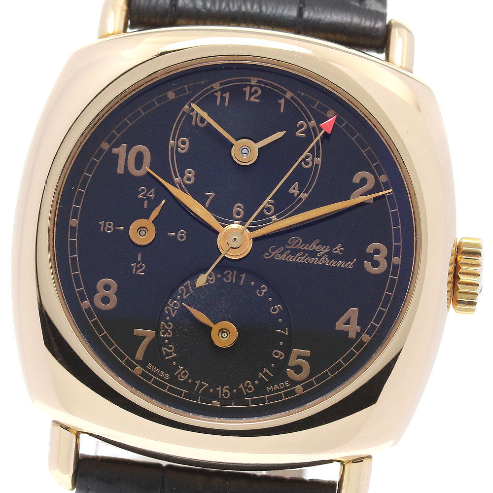 DUBEY & SCHALDENBRAND Duplomatic 18K Pink Gold black Dial Automatic Men's Watch_841570