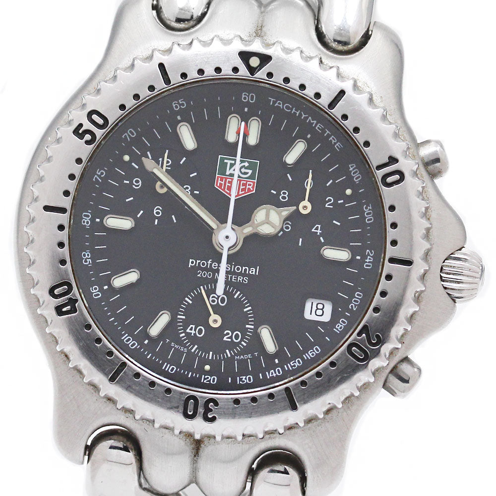 TAG HEUER S/el CG1110-0 Chronograph black Dial Quartz Men's Watch_841576