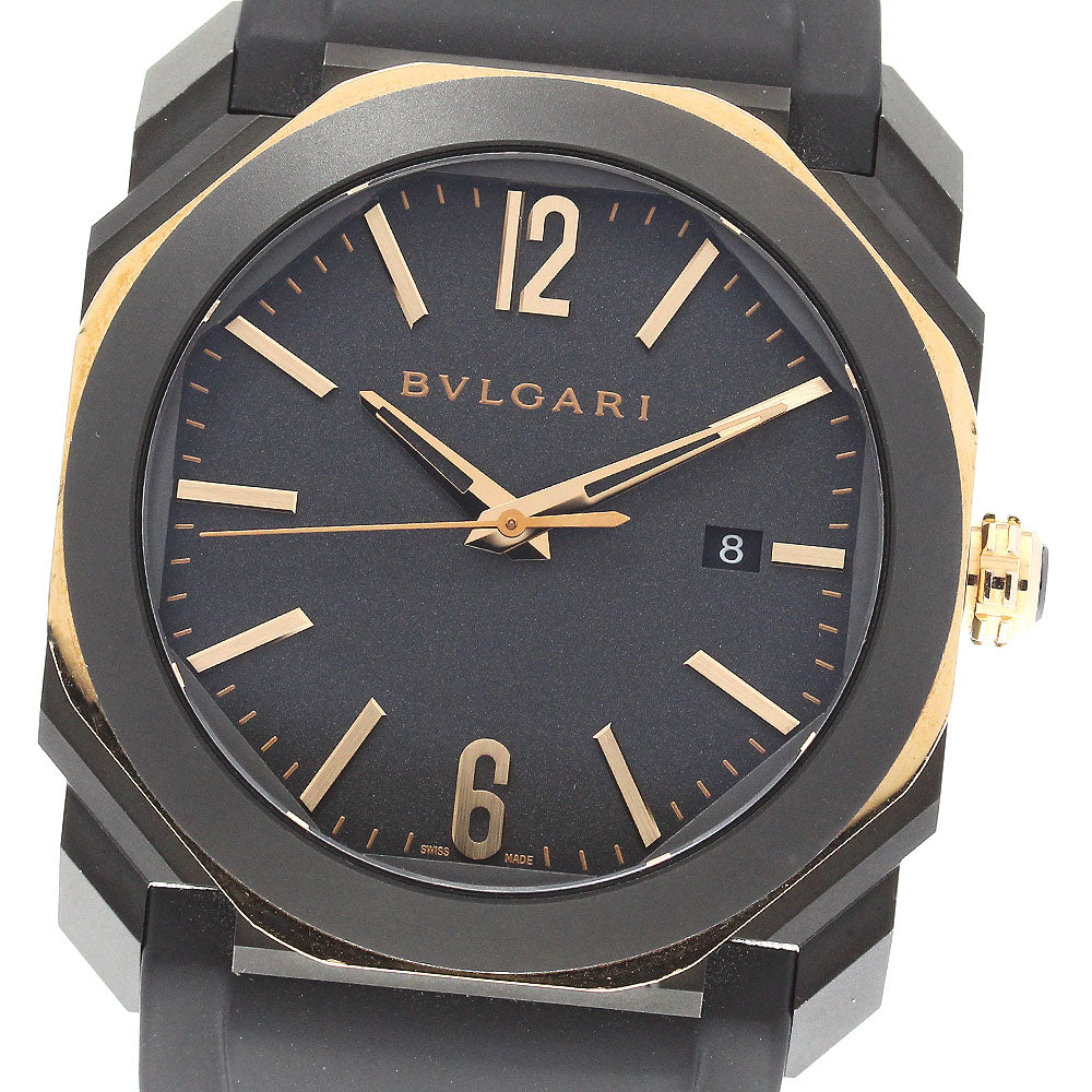 BVLGARI Octo BGOP41SG Date Black Dial Automatic Men's Watch_841624
