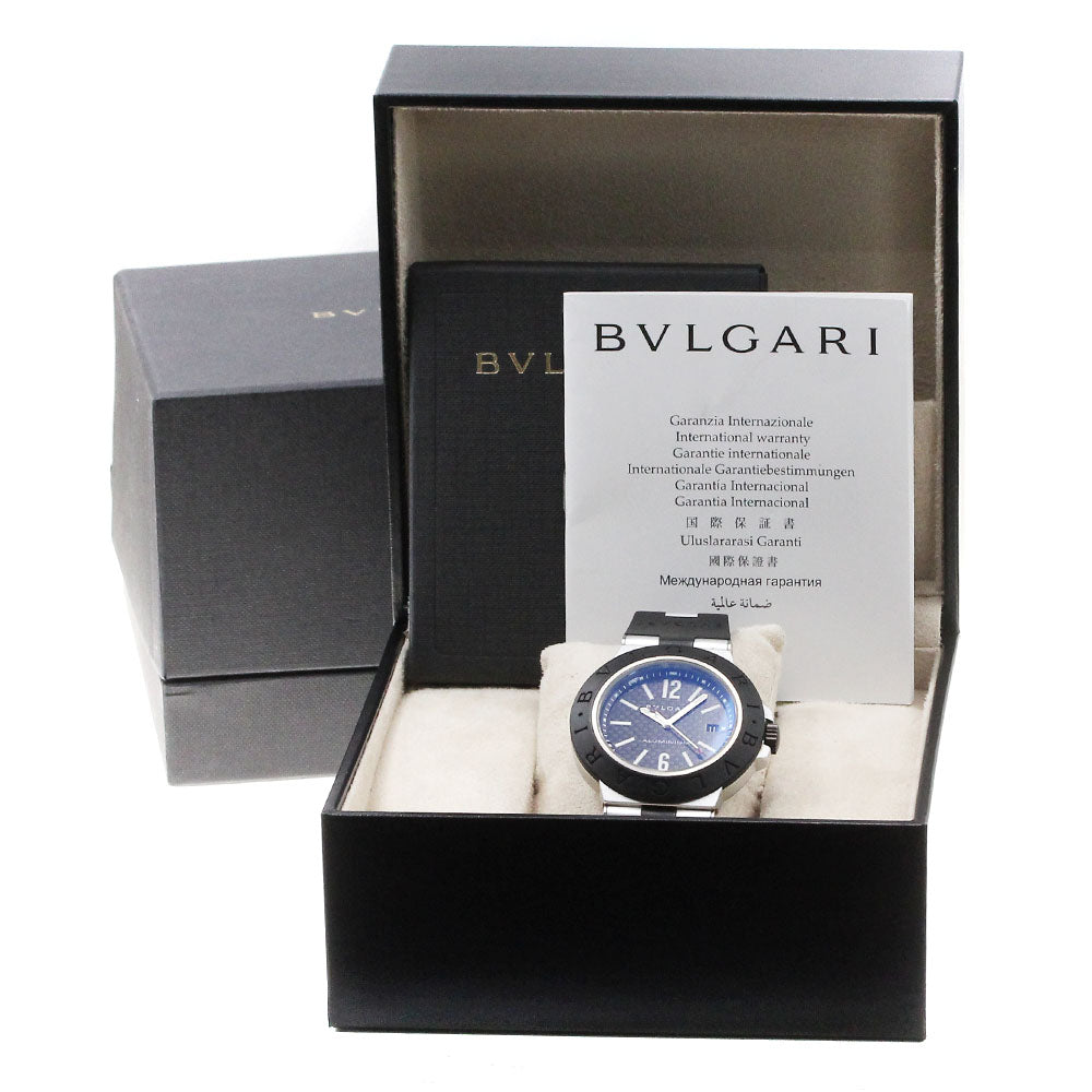 BVLGARI aluminum AL44TA Date black Dial Automatic Men's Watch_841650