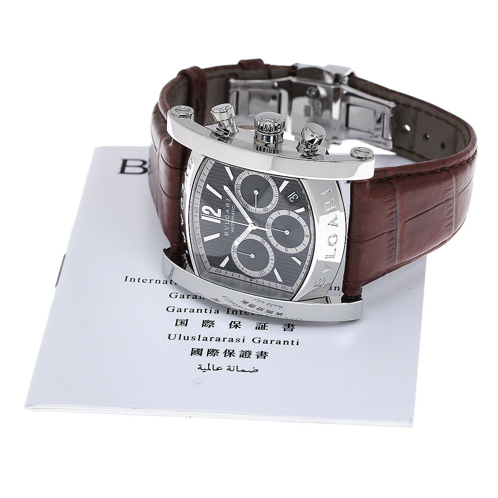 BVLGARI Assioma AA48SCH Chronograph Date black Dial Automatic Men's Watch_841707