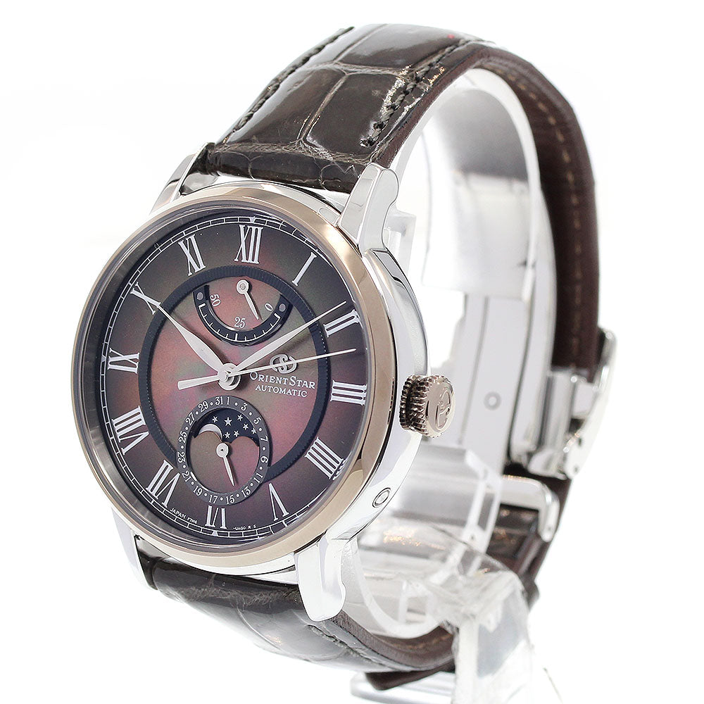ORIENT Orient star F7M6-UAN0 Power reserve moon phase Brown shell Dial Automatic Men's Watch_841709