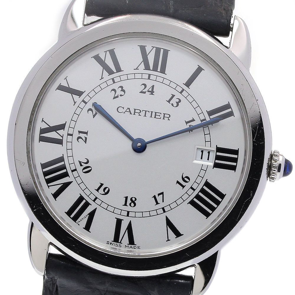 CARTIER Ronde Solo LM W6700255 Date Silver Dial Quartz Men's Watch_841727