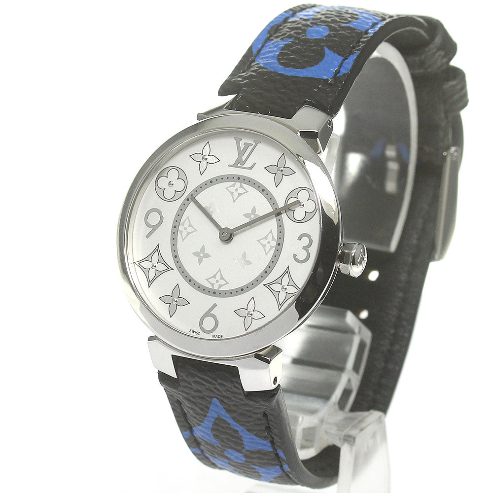 LOUIS VUITTON Tambour Slim MM Q13MJ Silver Dial Quartz Ladies_841730