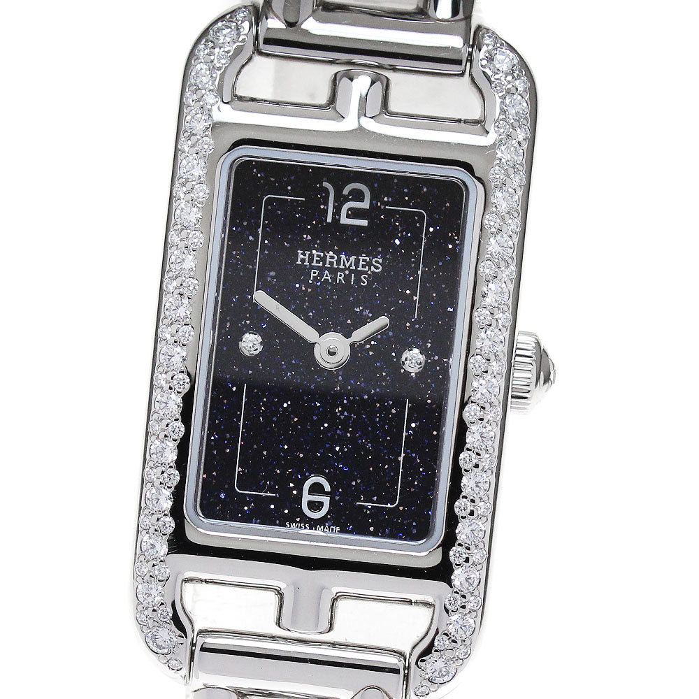 HERMES Nantucket PM NA2.133 29MM Diamond Aventurine Quartz Ladies Watch_841733