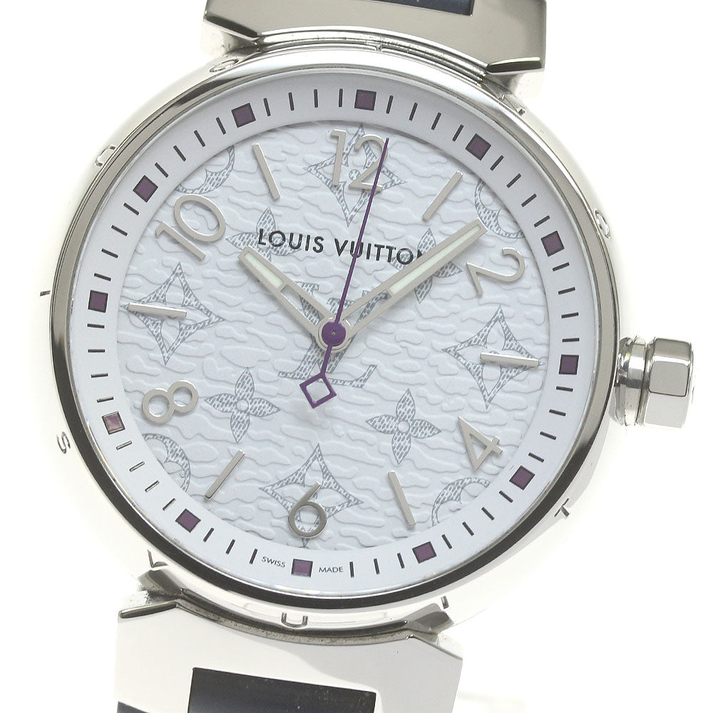 LOUIS VUITTON Tambour QA116 Monogram white Dial Quartz Ladies Watch_841735