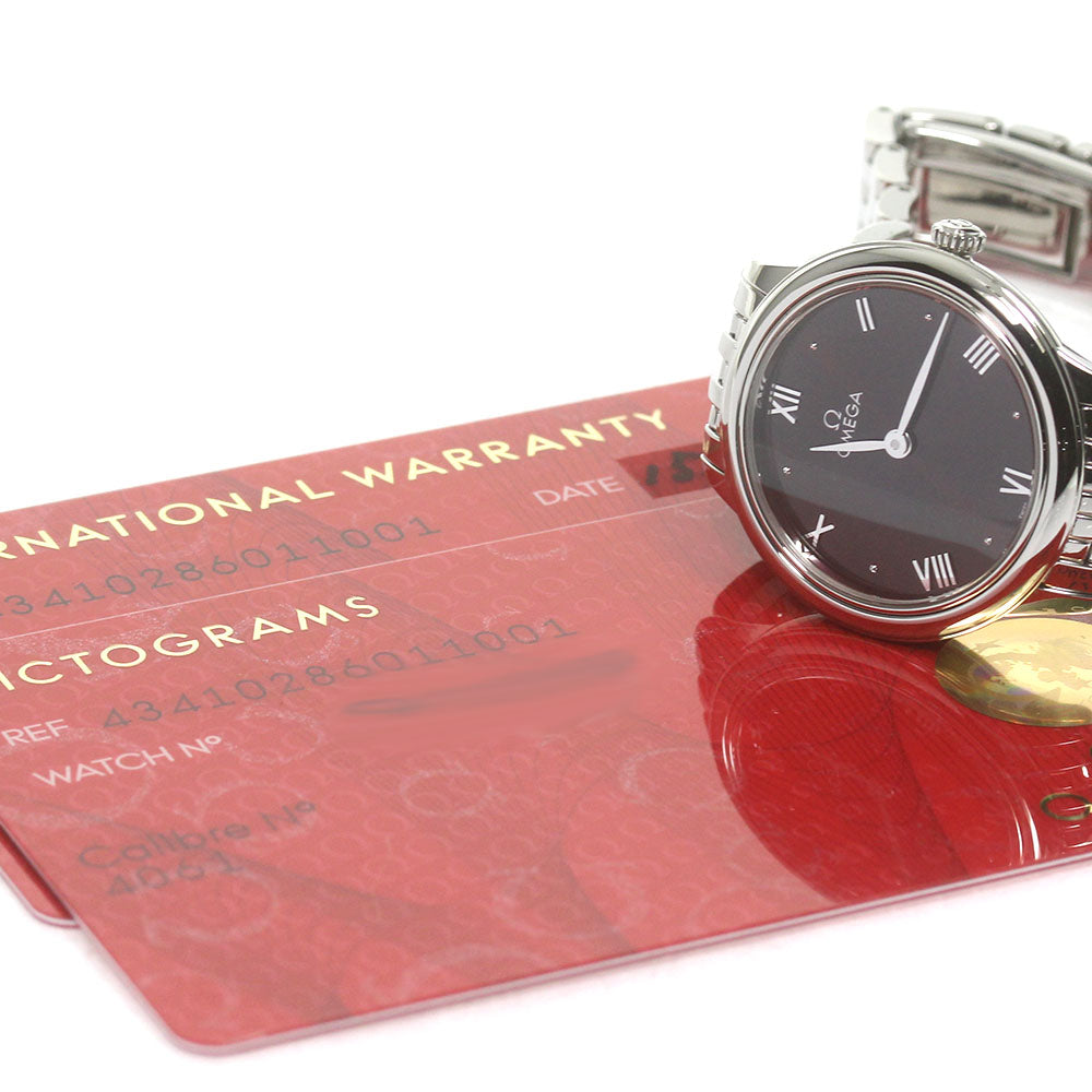 OMEGA De Ville Prestige 434.10.28.60.11.001 Red Dial Quartz Ladies Watch_841736