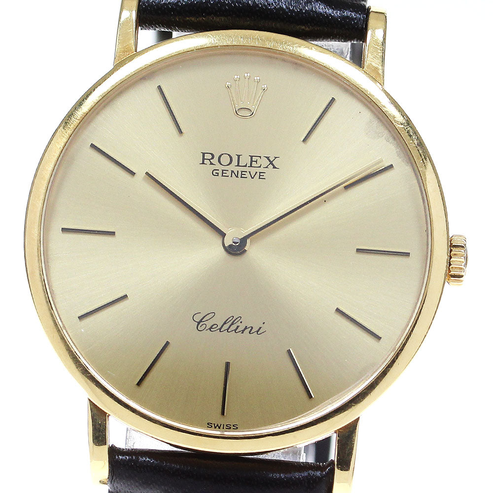 ROLEX Cellini 5112 K18YG cal.1601 Gold Dial Hand Winding Men's Watch_841743