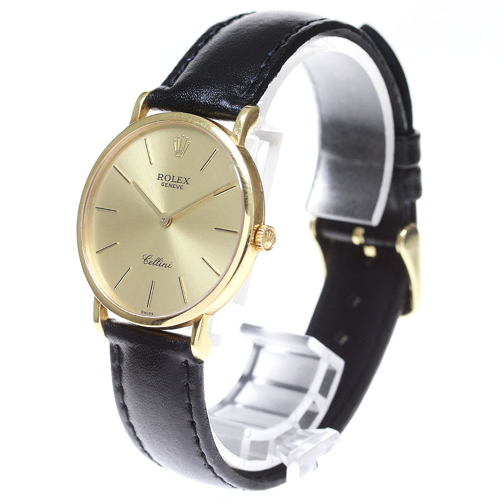 ROLEX Cellini 5112 K18YG cal.1601 Gold Dial Hand Winding Men's Watch_841743