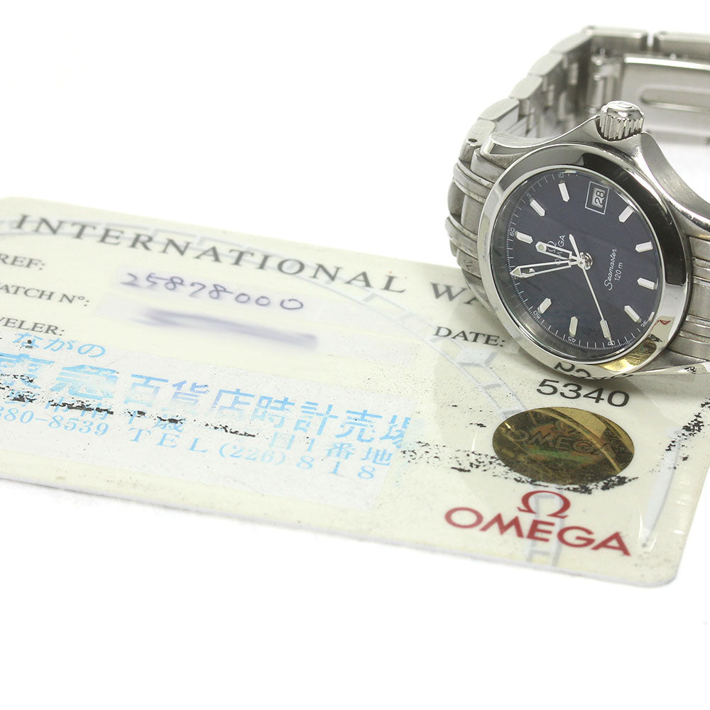 OMEGA Seamaster120 Jacques Mayol 2001 2587.80 Navy Dial Quartz Ladies_841750