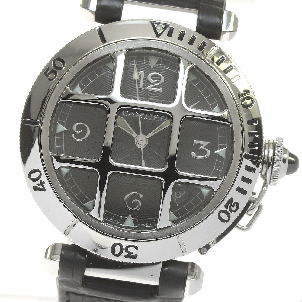 CARTIER Pasha grid W310625 black Dial Automatic Men's Watch_841811