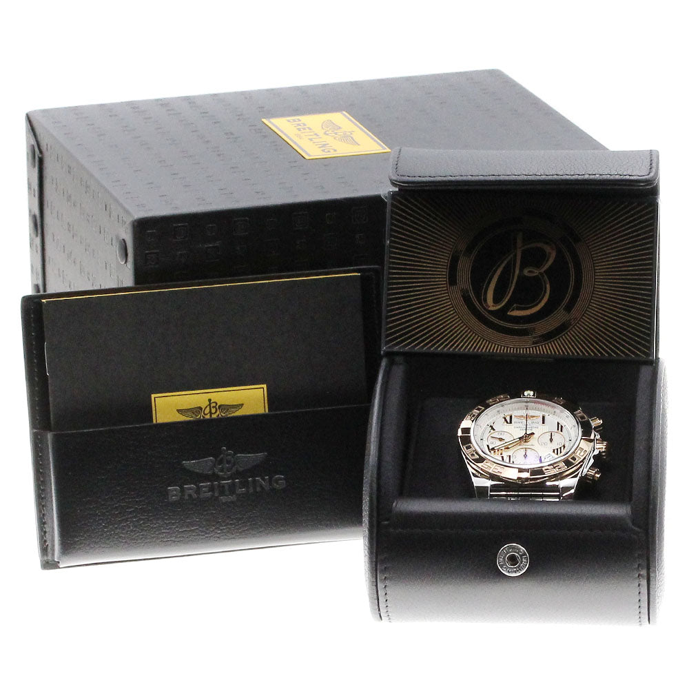 BREITLING Chronomat44 CB0110 K18PG2 tone White shell Dial Automatic Men's Watch_842030