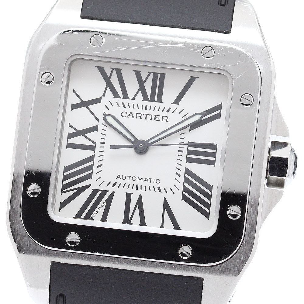 CARTIER Santos 100LM W20073X8 Silver Dial Automatic Men's Watch_842048