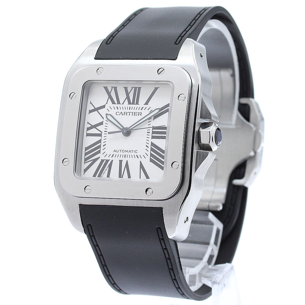 CARTIER Santos 100LM W20073X8 Silver Dial Automatic Men's Watch_842048