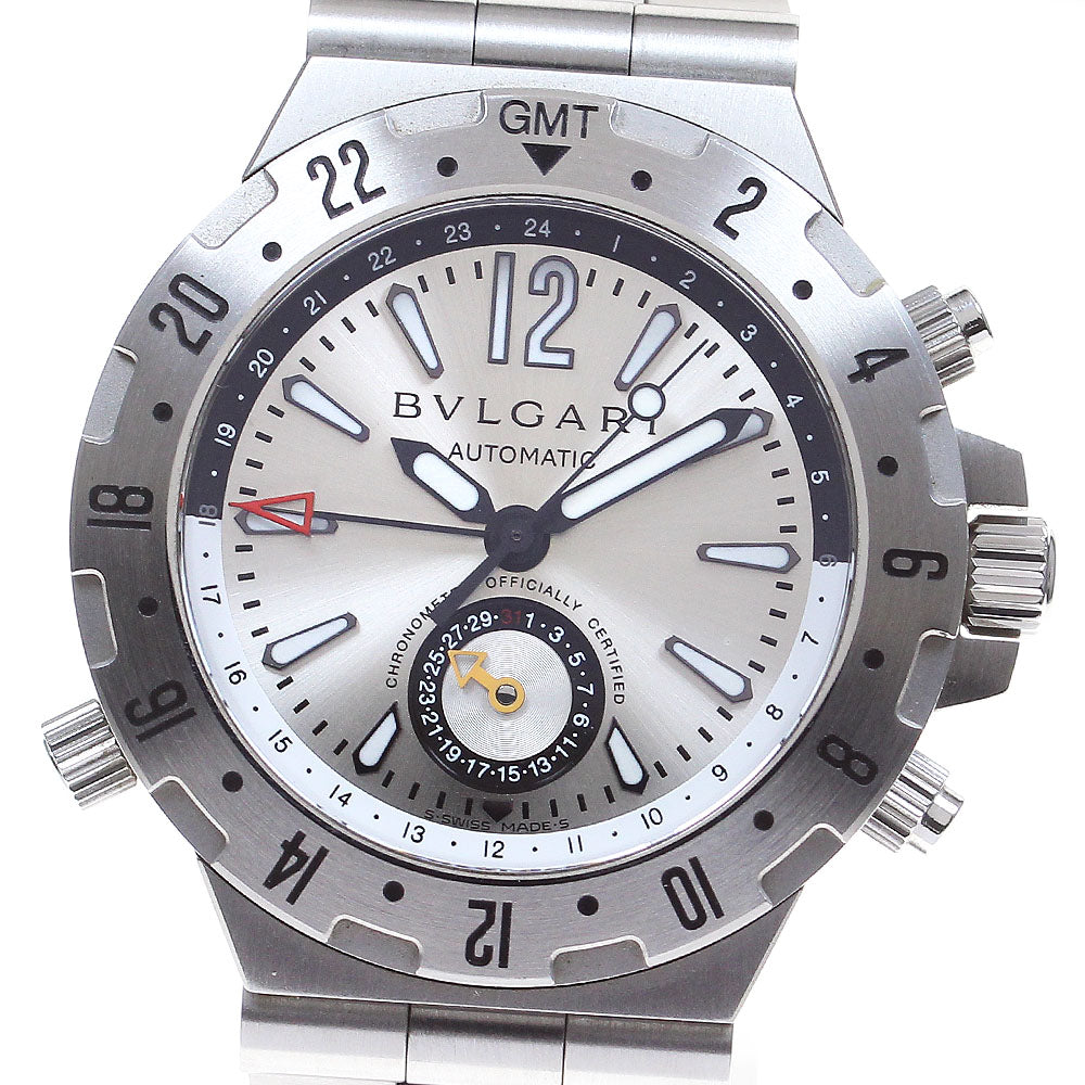 BVLGARI Diagono GMT GMT40S Chronograph Silver Dial Automatic Men's Watch_842093