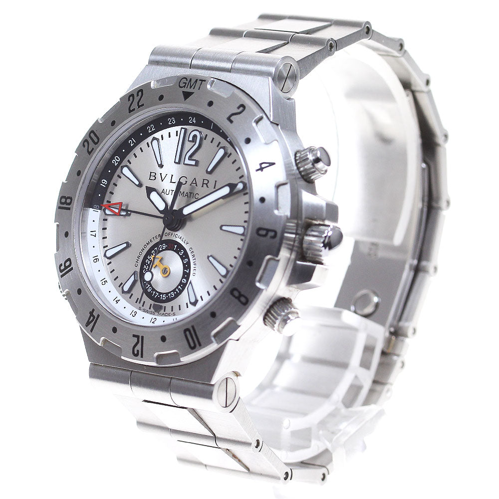 BVLGARI Diagono GMT GMT40S Chronograph Silver Dial Automatic Men's Watch_842093