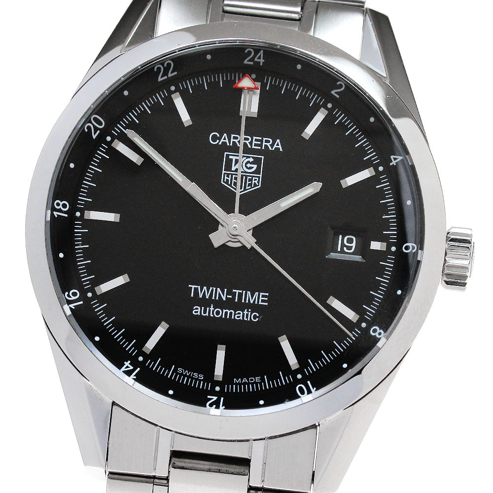 TAG HEUER Carrera twin time WV2115-0 black Dial Automatic Men's Watch_842096