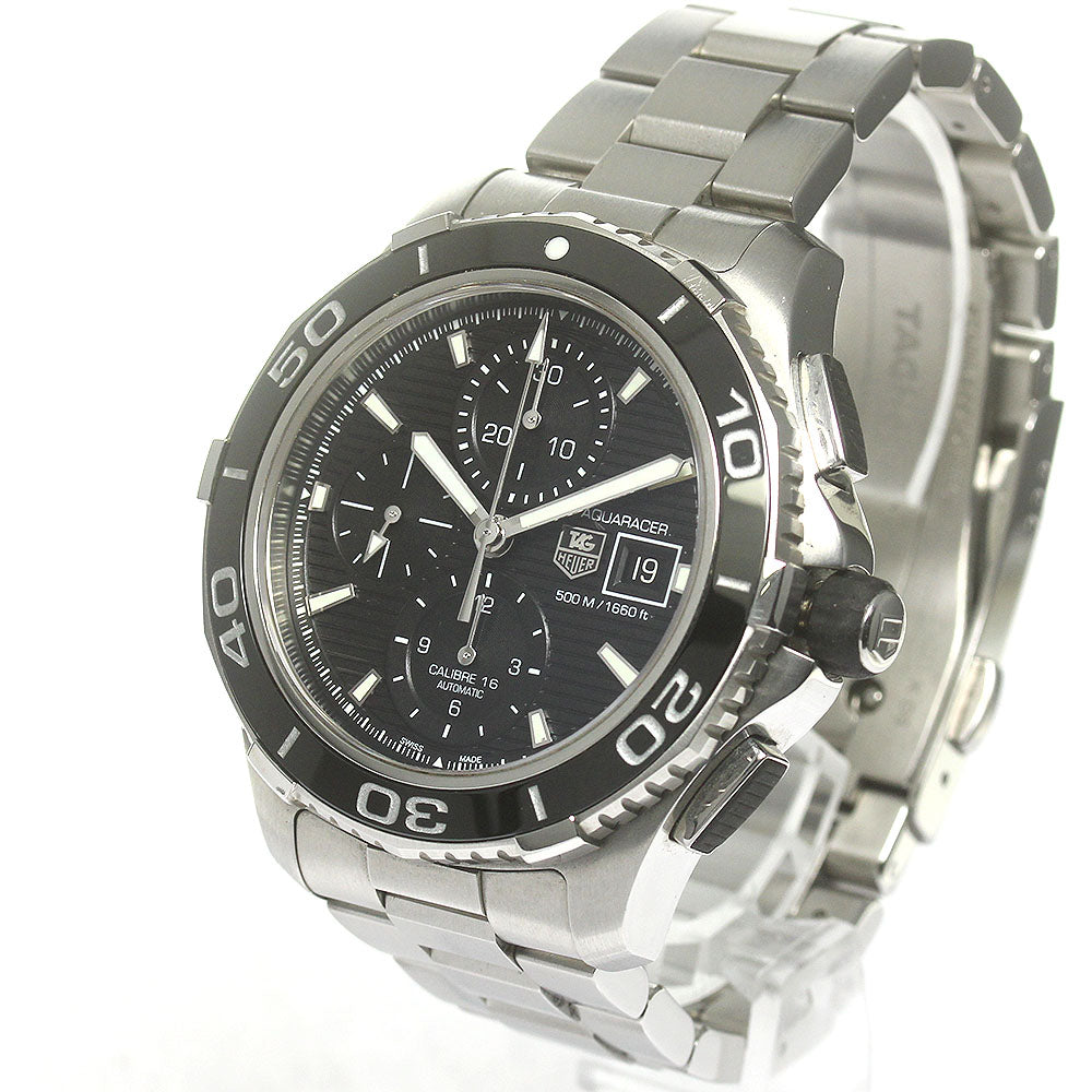 TAG HEUER Aqua racer CAK2110 Chronograph Date black Dial Automatic Men's_842119