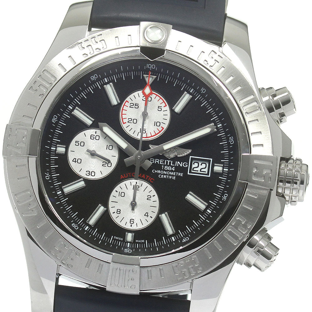 BREITLING Super Avenger II A13371 Chronograph black Dial Automatic Men's_842126