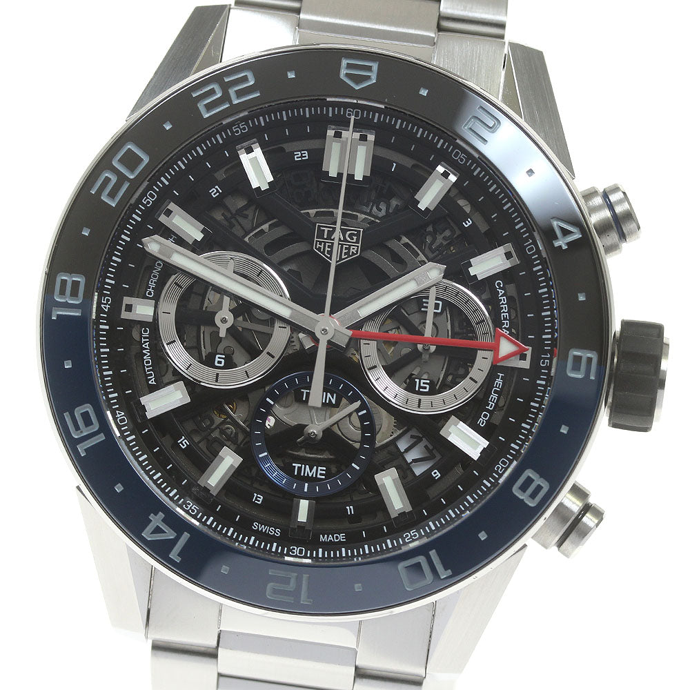TAG HEUER Carrera Caliber Heuer02 CBG2A1Z GMT chronograph skeleton Dial Automatic Men's Watch_842155