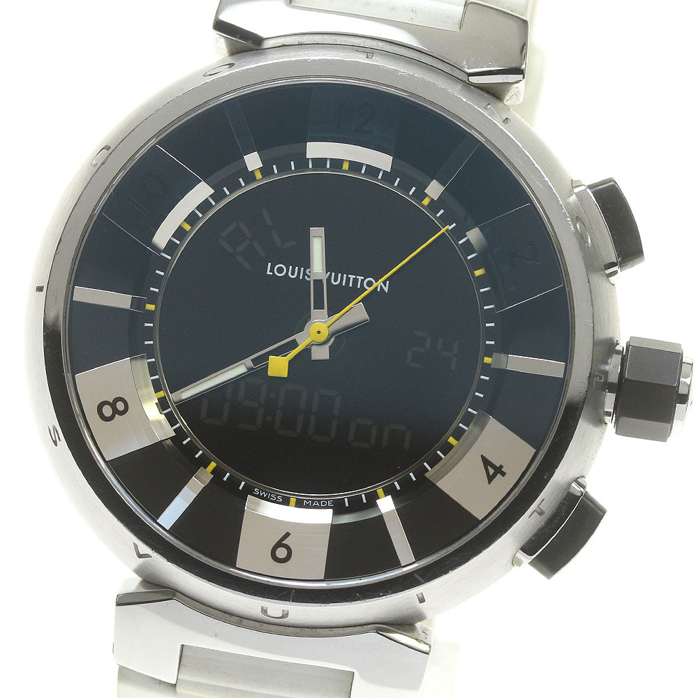 LOUIS VUITTON Tambour in Black Q118F Black Dial Quartz Men's Watch_842241
