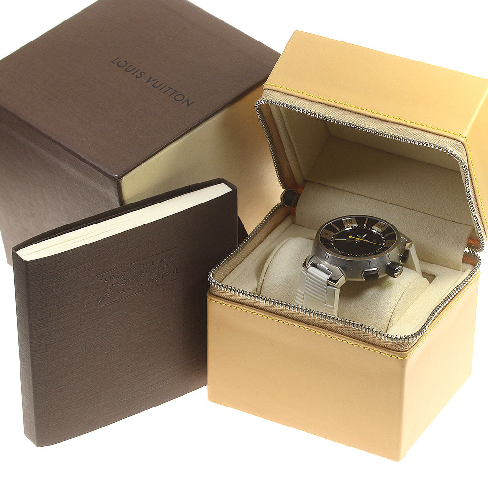 LOUIS VUITTON Tambour in Black Q118F Black Dial Quartz Men's Watch_842241