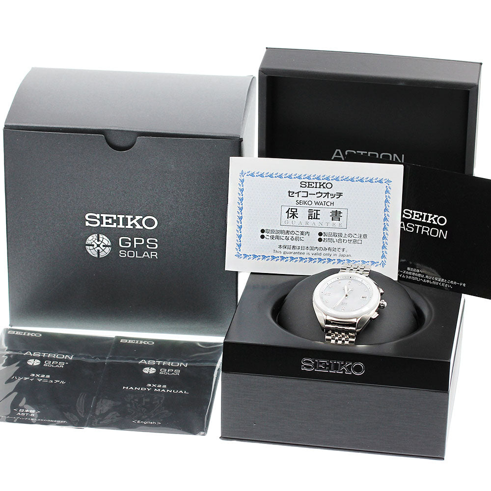 SEIKO Astron STXD009/3X22-0AA0 Date Solar Powered Radio Men's Watch_842242